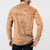 Tahitian Tiare Flower Button Sweatshirt Gold Polynesian Pattern