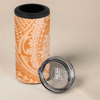 Tahitian Tiare Flower 4 in 1 Can Cooler Tumbler Gold Polynesian Pattern LT9 - Polynesian Pride