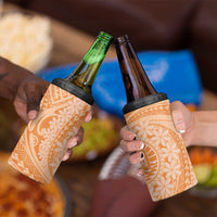 Tahitian Tiare Flower 4 in 1 Can Cooler Tumbler Gold Polynesian Pattern LT9 - Polynesian Pride