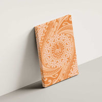 Tahitian Tiare Flower Canvas Wall Art Gold Polynesian Pattern LT9 - Polynesian Pride