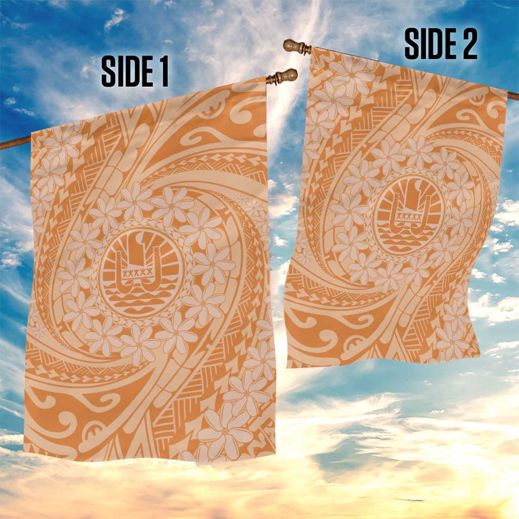 Tahitian Tiare Flower Garden Flag Gold Polynesian Pattern LT9 - Polynesian Pride