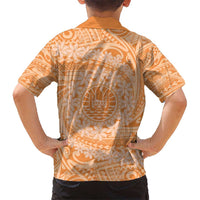 Tahitian Tiare Flower Hawaiian Shirt Gold Polynesian Pattern LT9 - Polynesian Pride