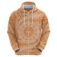 Tahitian Tiare Flower Hoodie Gold Polynesian Pattern LT9 - Polynesian Pride