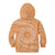 Tahitian Tiare Flower Kid Hoodie Gold Polynesian Pattern