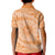 Tahitian Tiare Flower Kid Polo Shirt Gold Polynesian Pattern