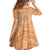 Tahitian Tiare Flower Kid Short Sleeve Dress Gold Polynesian Pattern