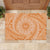 Tahitian Tiare Flower Rubber Doormat Gold Polynesian Pattern