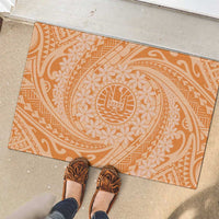 Tahitian Tiare Flower Rubber Doormat Gold Polynesian Pattern LT9 - Polynesian Pride