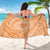 Tahitian Tiare Flower Sarong Gold Polynesian Pattern