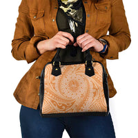 Tahitian Tiare Flower Shoulder Handbag Gold Polynesian Pattern LT9 - Polynesian Pride