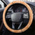 Tahitian Tiare Flower Steering Wheel Cover Gold Polynesian Pattern