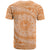 Tahitian Tiare Flower T Shirt Gold Polynesian Pattern