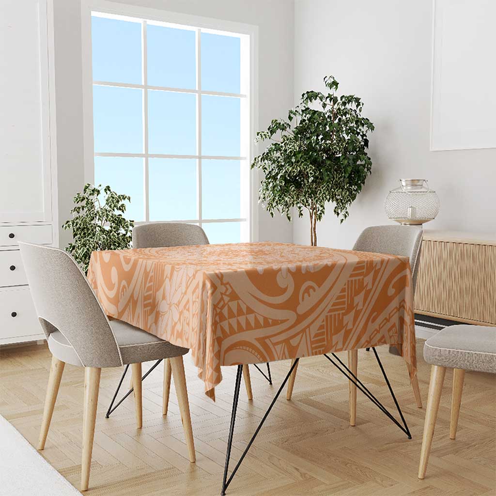 Tahitian Tiare Flower Tablecloth Gold Polynesian Pattern LT9 - Polynesian Pride