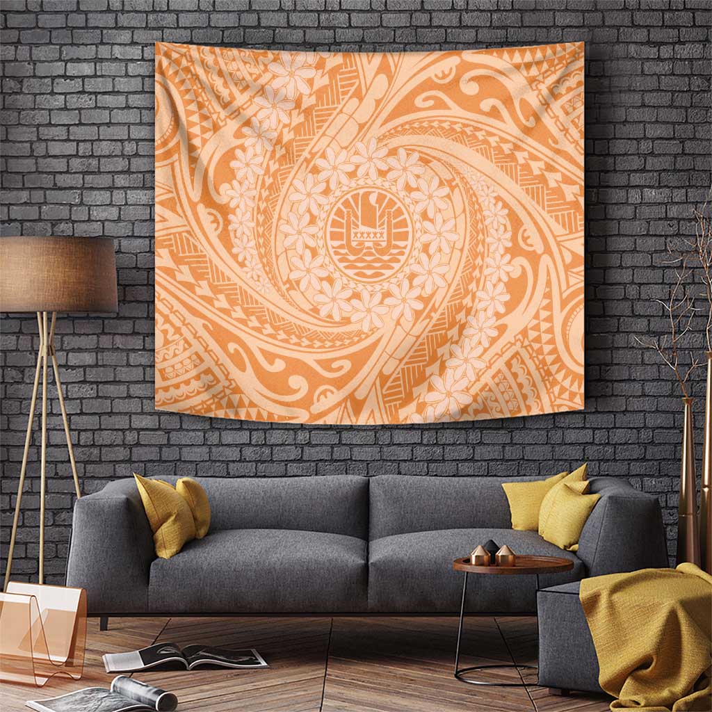 Tahitian Tiare Flower Tapestry Gold Polynesian Pattern LT9 - Polynesian Pride