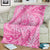 Tahitian Tiare Flower Blanket Pink Polynesian Pattern