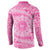 Tahitian Tiare Flower Button Sweatshirt Pink Polynesian Pattern