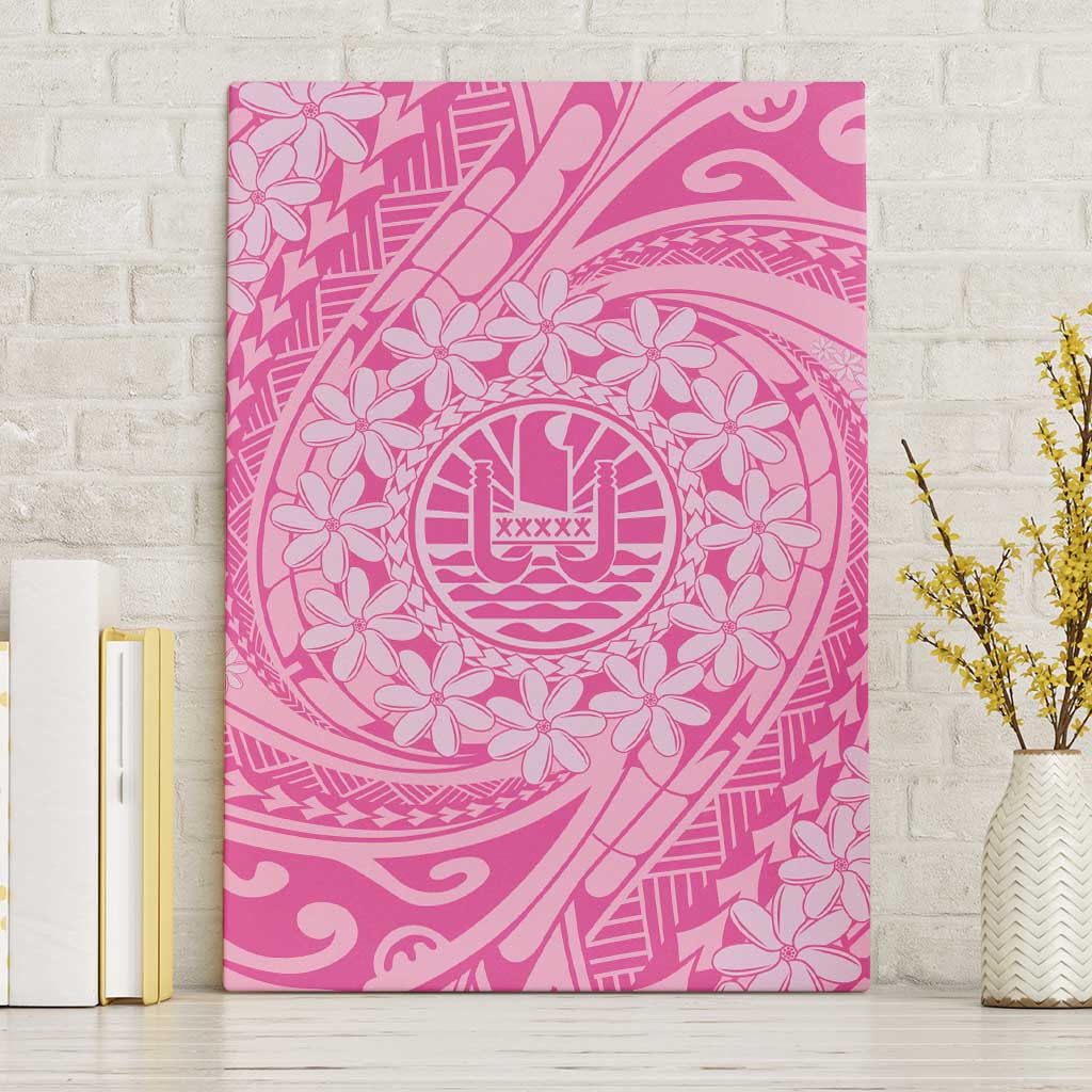 Tahitian Tiare Flower Canvas Wall Art Pink Polynesian Pattern LT9 Without Frame Pink - Polynesian Pride
