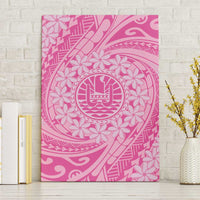 Tahitian Tiare Flower Canvas Wall Art Pink Polynesian Pattern LT9 Without Frame Pink - Polynesian Pride