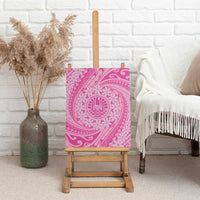 Tahitian Tiare Flower Canvas Wall Art Pink Polynesian Pattern LT9 - Polynesian Pride