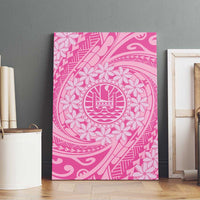Tahitian Tiare Flower Canvas Wall Art Pink Polynesian Pattern LT9 - Polynesian Pride