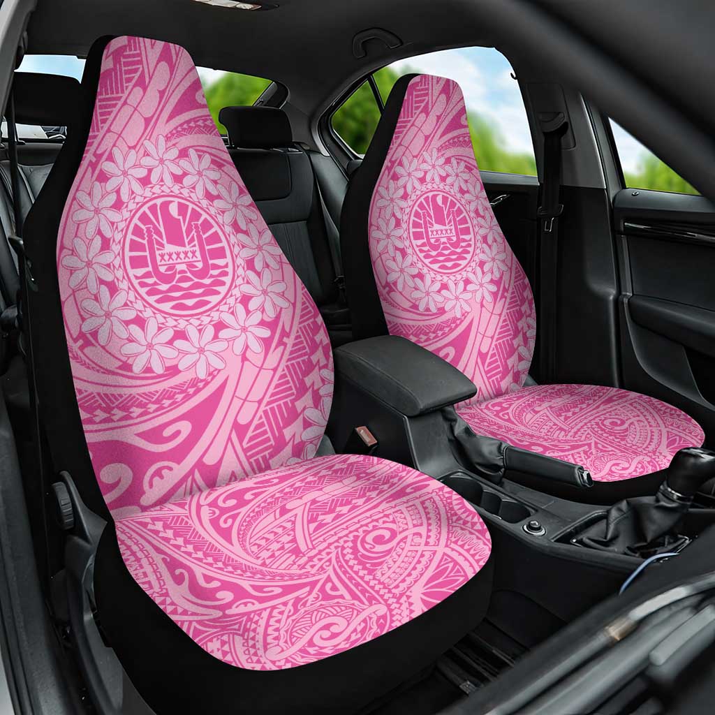 Tahitian Tiare Flower Car Seat Cover Pink Polynesian Pattern LT9 One Size Pink - Polynesian Pride