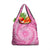 Tahitian Tiare Flower Grocery Bag Pink Polynesian Pattern