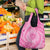 Tahitian Tiare Flower Grocery Bag Pink Polynesian Pattern