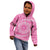 Tahitian Tiare Flower Kid Hoodie Pink Polynesian Pattern