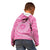 Tahitian Tiare Flower Kid Hoodie Pink Polynesian Pattern