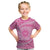 Tahitian Tiare Flower Kid T Shirt Pink Polynesian Pattern