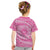 Tahitian Tiare Flower Kid T Shirt Pink Polynesian Pattern