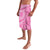 Tahitian Tiare Flower Lavalava Pink Polynesian Pattern