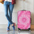 Tahitian Tiare Flower Luggage Cover Pink Polynesian Pattern