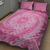 Tahitian Tiare Flower Quilt Bed Set Pink Polynesian Pattern LT9 - Polynesian Pride