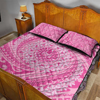 Tahitian Tiare Flower Quilt Bed Set Pink Polynesian Pattern LT9 - Polynesian Pride