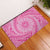 Tahitian Tiare Flower Rubber Doormat Pink Polynesian Pattern