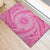 Tahitian Tiare Flower Rubber Doormat Pink Polynesian Pattern