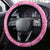 Tahitian Tiare Flower Steering Wheel Cover Pink Polynesian Pattern