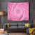 Tahitian Tiare Flower Tapestry Pink Polynesian Pattern