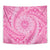 Tahitian Tiare Flower Tapestry Pink Polynesian Pattern