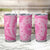 Tahitian Tiare Flower Tumbler Cup Pink Polynesian Pattern