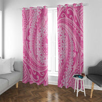 Tahitian Tiare Flower Window Curtain Pink Polynesian Pattern LT9 With Grommets Pink - Polynesian Pride