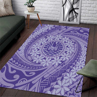 Tahitian Tiare Flower Area Rug Violet Polynesian Pattern LT9 Violet - Polynesian Pride