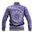 Tahitian Tiare Flower Baseball Jacket Violet Polynesian Pattern