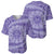 Tahitian Tiare Flower Baseball Jersey Violet Polynesian Pattern