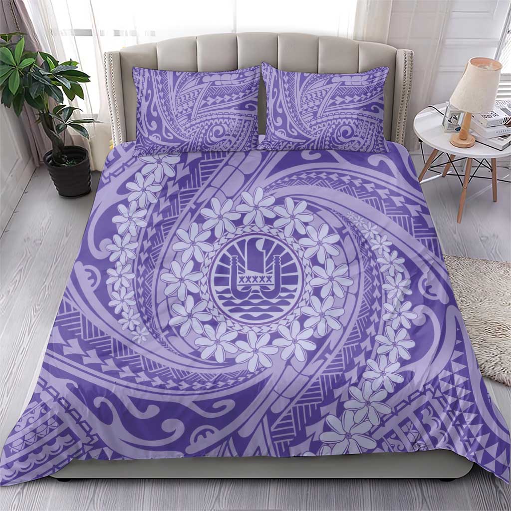 Tahitian Tiare Flower Bedding Set Violet Polynesian Pattern LT9 - Polynesian Pride