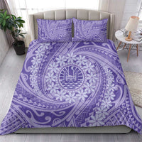 Tahitian Tiare Flower Bedding Set Violet Polynesian Pattern LT9 - Polynesian Pride