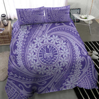 Tahitian Tiare Flower Bedding Set Violet Polynesian Pattern LT9 - Polynesian Pride