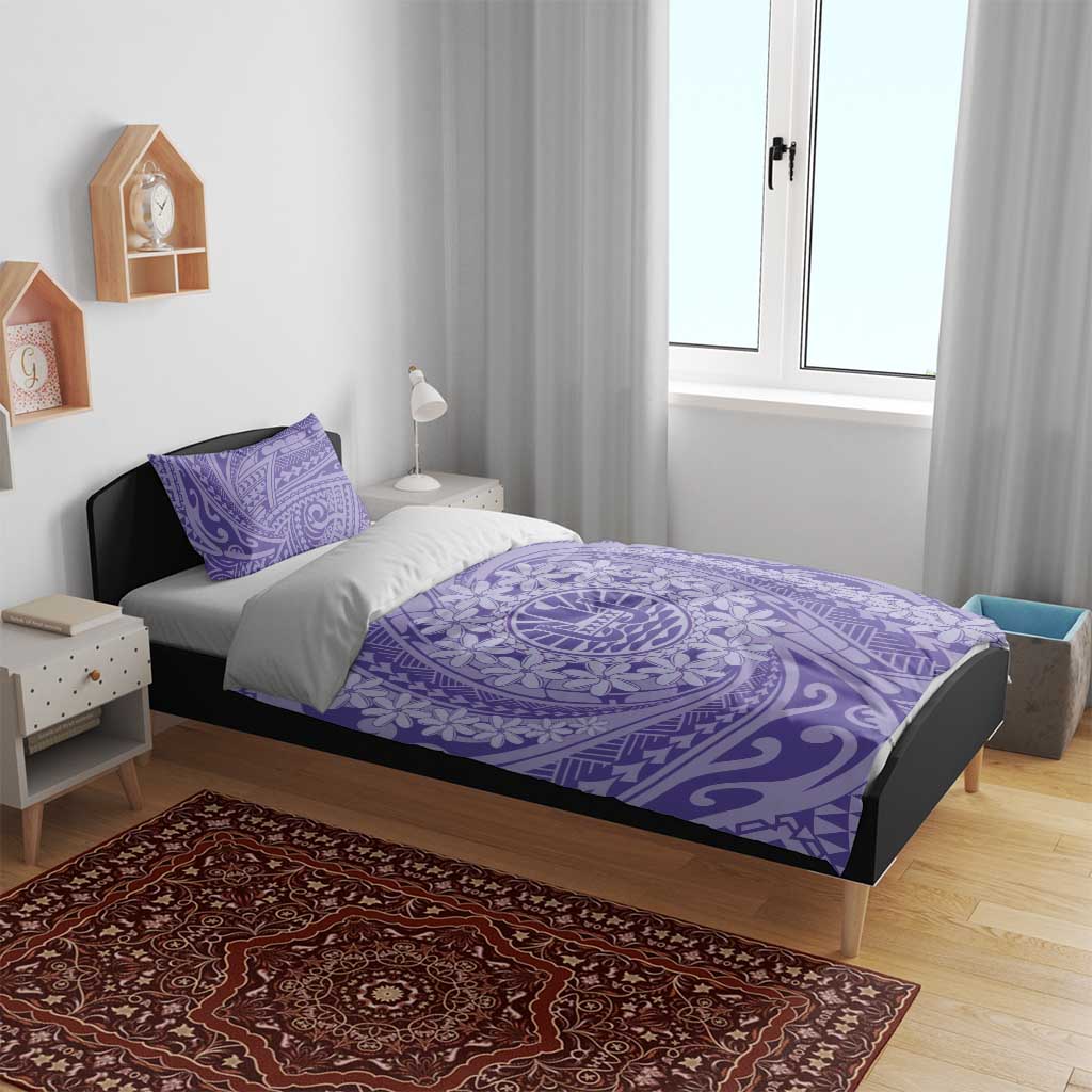 Tahitian Tiare Flower Bedding Set Violet Polynesian Pattern LT9 - Polynesian Pride