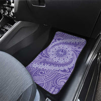 Tahitian Tiare Flower Car Mats Violet Polynesian Pattern LT9 - Polynesian Pride